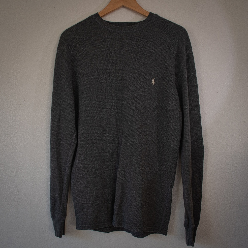 Polo waffle-knit thermal shirt